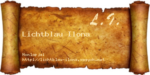 Lichtblau Ilona névjegykártya